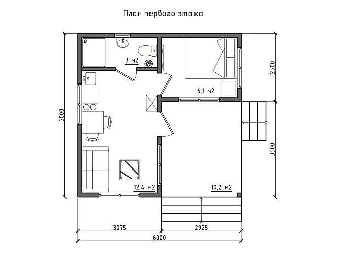 Проект каркасного дома КД-36