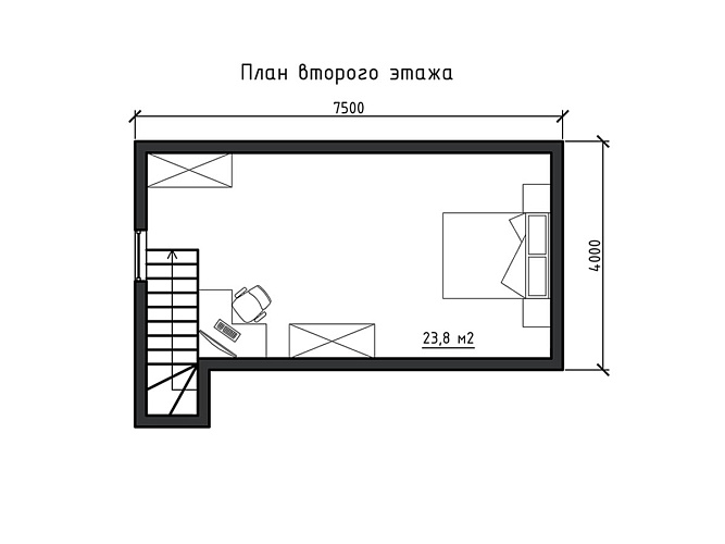 Проект каркасного дома КД 80/1