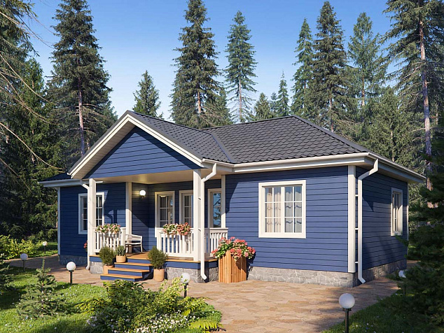 Проект каркасного дома КД-70