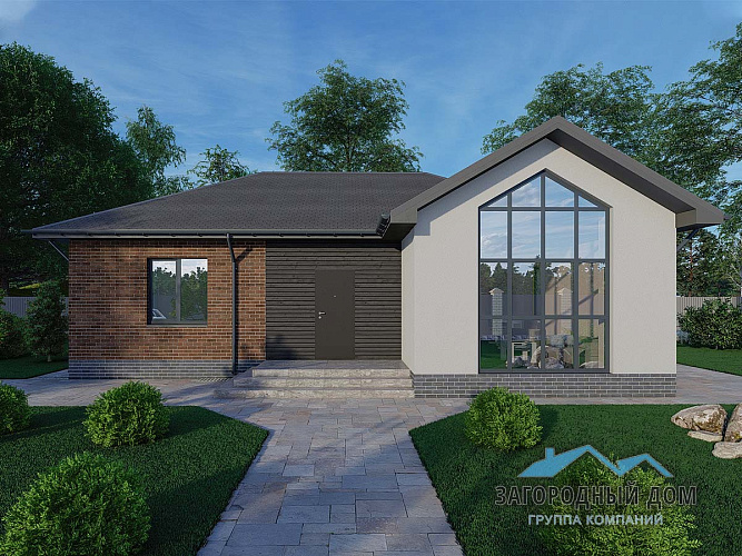 Проект каменного дома К-77