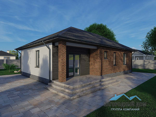 Проект каменного дома К-77