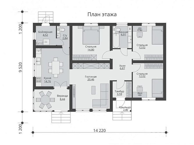 Проект каркасного дома КД-118/1